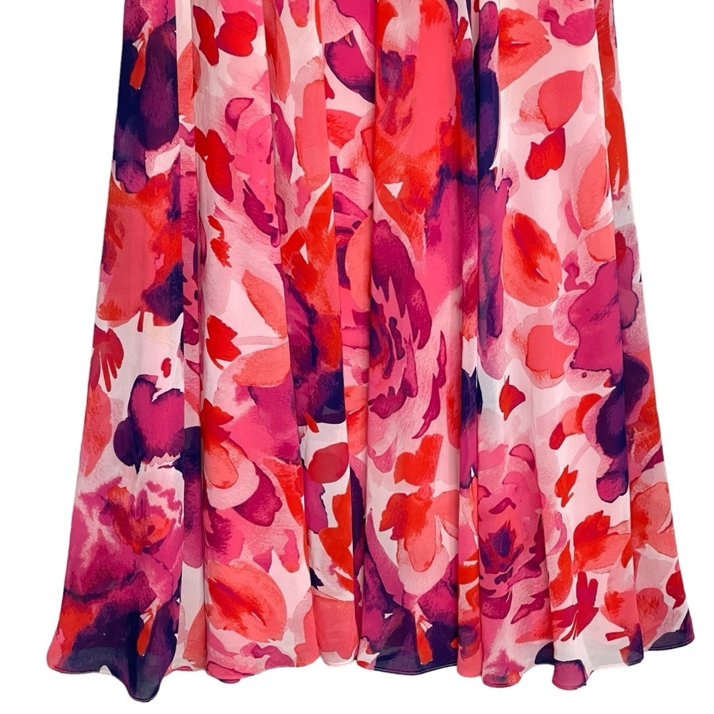Eliza J Dress Womens 14 Floral Print Sleeveless Maxi Halter Wedding Guest Event - Picture 5 of 12